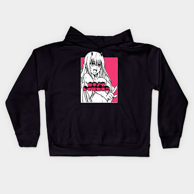 Zero two Kids Hoodie by Vhitostore